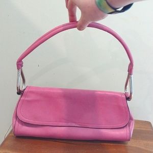 Pink leather clutch/ small purse